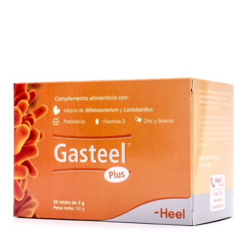  - Prebióticos, probióticos, vitamina D, zinc y selenio, siendo así eficaz ante procesos inflamatorios intestinales. También refuerza el sistema inmunitario y es eficaz ante cuadros gastrointestinales de origen vírico. 