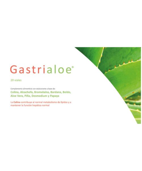 Gastrialoe - Plantas para la digestión y detoxificación hepática. 9 ingredientes activos extraídos de plantas y frutos que gracias a su sinergia ayudan a las digestiones, estreñimiento agudo, limpieza de hígado.<br>