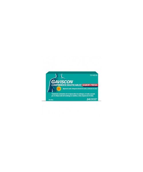 Gaviscon  - Son unos comprimidos de fresa antiácidos para la acidez, el ardor y el reflujo. Actúan modificando el pH del estómago.