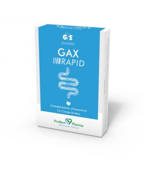 Gax Rapid - Favorecen la eliminación de los gases intestinales, la digestión y el equilibrio microbiano. Este complemento a base de extractos vegetales es útil si tienes hinchazón abdominal que cursan con gases.<p align=left> 