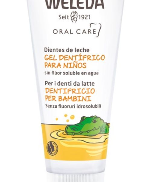 Gel Dentífrico para Niños - El primer dentífrico para dientes que elimina la placa bacteriana y previene la caries. Fórmula natural a base de Caléndula. 