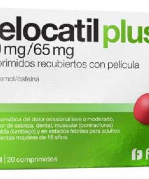 Gelocatil plus 500/65 - Paracetamol con cafeina para tratar los diferentes tipos de dolores, bajar la fiebre y calmar el malestar general. Válidos para el dolor de cabeza, de muelas, de boca en general, de regla, de espalda, golpes...
