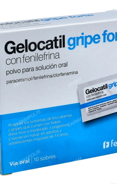 Gelocatil gripe forte fenilefrina 