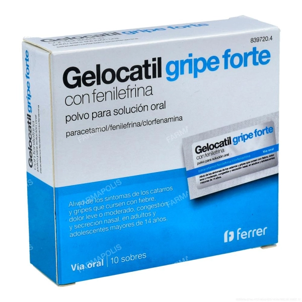 Gelocatil gripe forte fenilefrina 