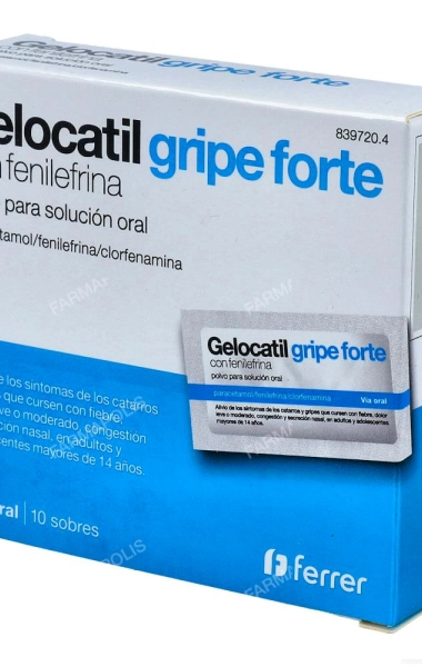 Gelocatil gripe forte fenilefrina 