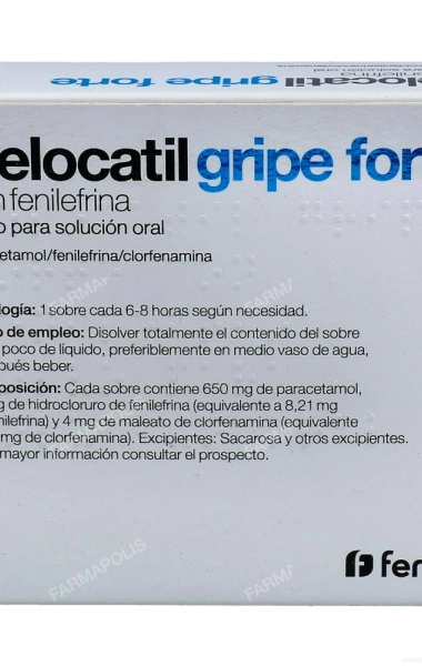 Gelocatil gripe forte fenilefrina 