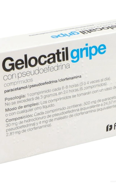 Gelocatil gripe pseudoefedrina 