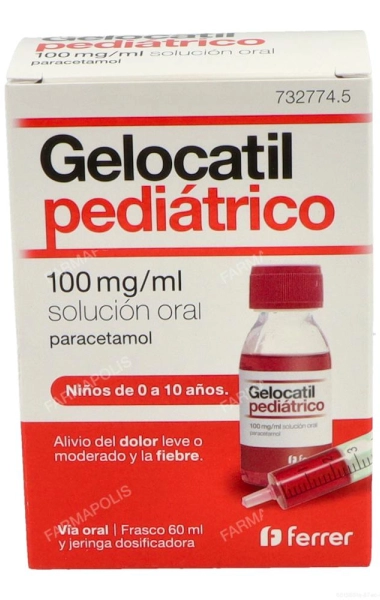 Gelocatil pediátrico 100mg/ml 60ml Gelocatil pediátrico 100mg/ml 60ml