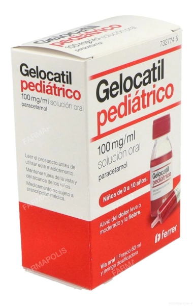 Gelocatil pediátrico 100mg/ml 60ml