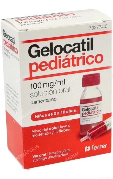 Gelocatil pediátrico 100mg/ml 60ml