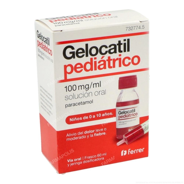 Gelocatil pediátrico 100mg/ml 60ml