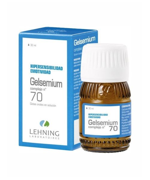 GELSEMIUM N° 70   - Es un medicamento homeopático tradicionalmente empleado en los estados de ansiedad e hipersensibilidad con síntomas funcionales. 