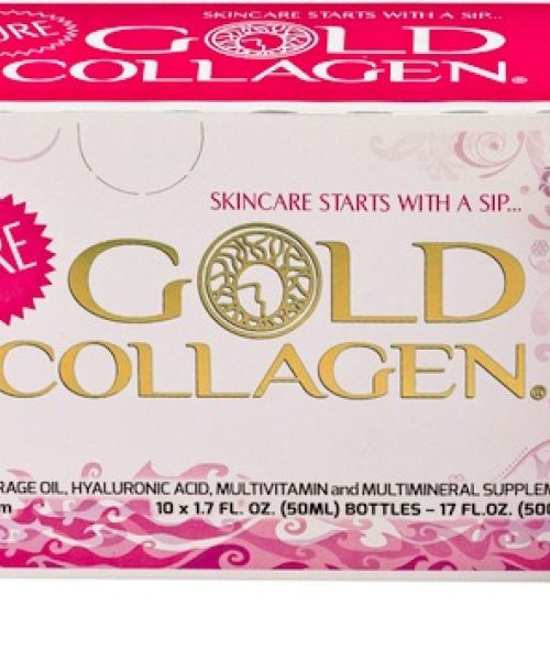 Gold Collagen Pure 10 días - Complemento alimenticio de belleza para el cuidado de la piel, cabello y uñas. Contiene colágeno, Zinc, Cobre, Biotina, Vitamina C, Vitamina E y Vitamina B6.