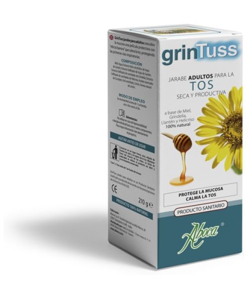 Grintuss Adultos - Calma la tos y el picor de garganta a la vez que favorece la eliminación de la mucosidad.<p align=center>
