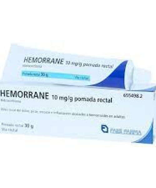 Hemorrane - Es una pomada que alivia la inflamación, ardor y picor de la zona anal causado por las hemorroides.