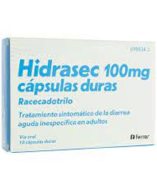 Hidrasec 100mg - Son unas cápsulas con efecto antidiarreico que se utilizan como tratamiento sintomatológico de diarreas agudas. 