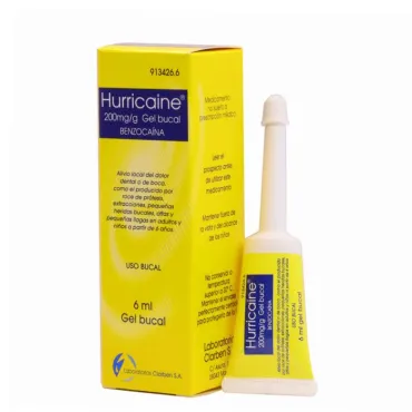  - Gel a base de benzocaína. Un anestésico que alivia el dolor de las molestias bucales como aftas, heridas...