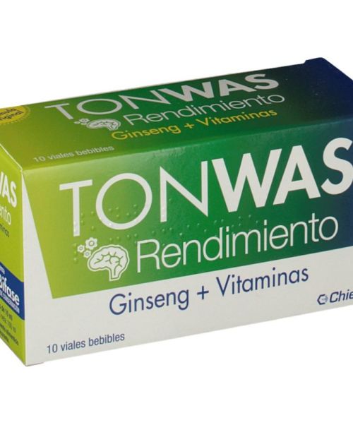 Ton was (10 ml) - Se tratan de unos viales bebibles a base de vitaminas. Sus principales indicaciones son desnutrición, anorexia, miastenia o periodos de convalecencia.