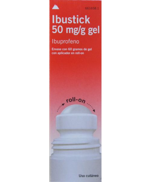 Ibustick 50mg/g roll-on - Gel que alivia el dolor y las molestias oseas y musculares leves producidas por golpes o contusiones.