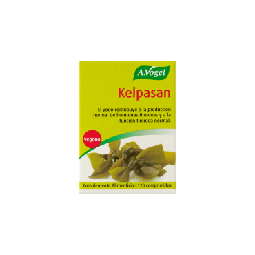  - Complemento alimenticio a base de alga Kelp. El alga kelp es una fuente de yodo que contribuye a la producción normal de hormonas tiroideas y a la función tiroidea normal.