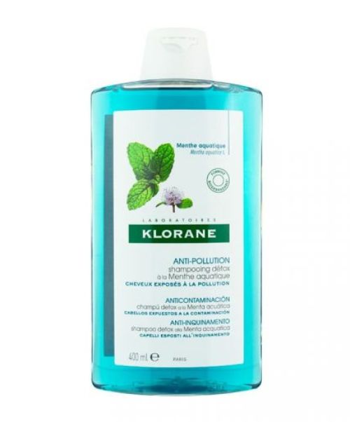 Klorane champú a la menta BIO   -  Limpia en profundidad y detoxifica el cuero cabelludo a la vez que elimina los contaminantes. 