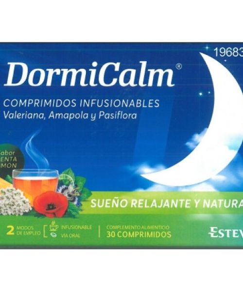 Dormicalm - Ayuda a relajarnos y a tener un sueño reparador gracias a la Valeriana, Amapola y Pasiflora. Contiene plantas que favorecen la relajación y el sueño natural. 