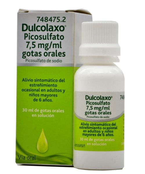 Dulcolaxo picosulfato  7.5 mg/ml  - Son unas gotas laxantes para tratar el estreñimiento ocasional.
