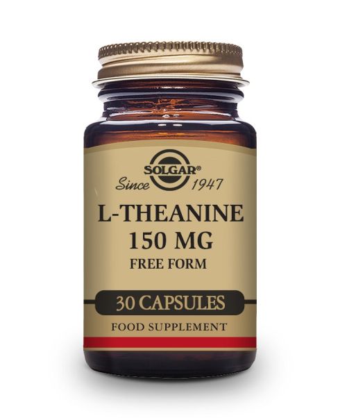 L-Teanina 150 mg.  - Relajante a nivel mental mejorando el estrés, el estado de ánimo y la concentración.