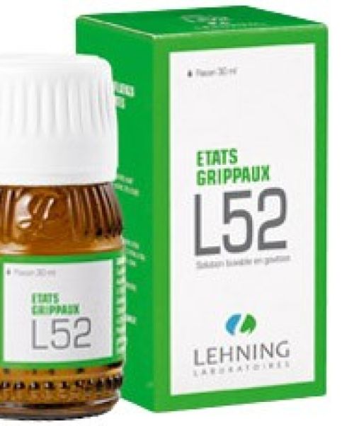 L52 - Es un medicamento homeopático tradicionalmente empleado en los estados gripales, agujetas febriles, tos seca, astenia postgripal y catarro.