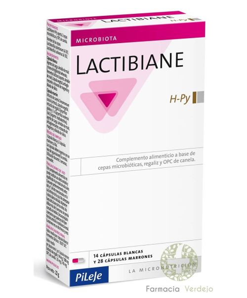 Lactibiane H-Py - Es un probiótico y plantas para ayudar a tratar el helicobacter pylori y aliviar sus síntomas. Ayuda a disminuir el numero de colonias, equilibra nuestra flora y reduce la inflamación de nuestras mucosas.<br>