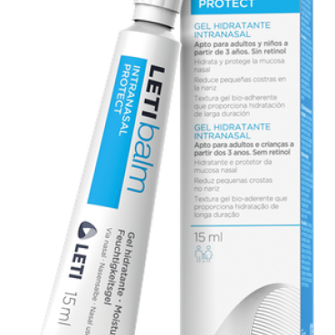  - Gel con gran poder hidratante para el cuidado y protección de la mucosa nasal.Textura gel bio-adherente que proporciona hidratación de larga duración.