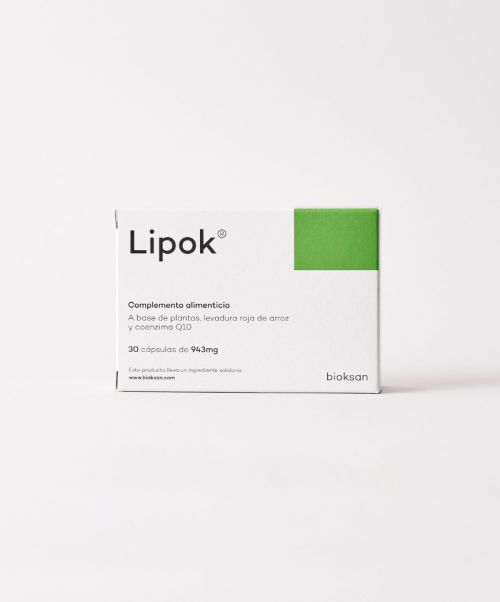 Lipok - Controla los niveles de colesterol en sangre. Gracias a la levadura arroz rojo, coenzima Q10 y berberina.