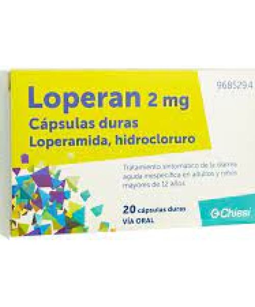 Loperan 2mg  - Antidiarreico a base de derivados opiáceos, utilizados en el tratamiento de la diarrea aguda.