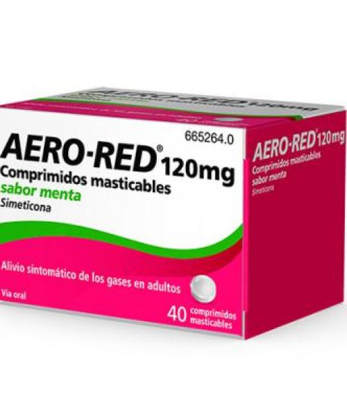 Aero red 120 mg - Son unos comprimidos para los gases o las flatulencias.