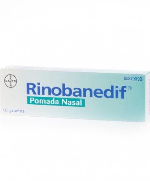Rinobanedif  - Es una pomada para uso nasal para la sequedad nasal, costras nasales y heridas producidas dentro de la nariz. 
