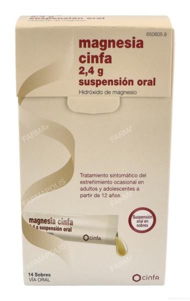Magnesia cinfa 2.4 g