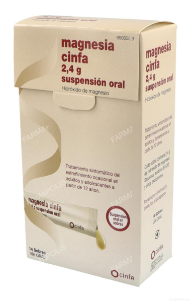 Magnesia cinfa 2.4 g