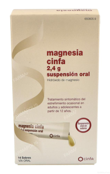 Magnesia cinfa 2.4 g