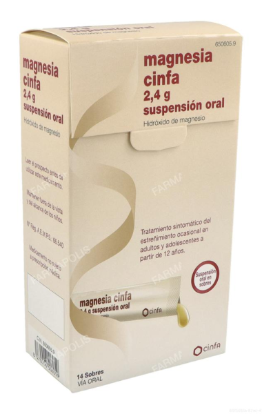 Magnesia cinfa 2.4 g