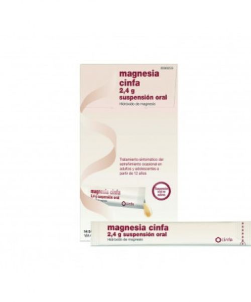 Magnesia cinfa 2.4 g - Es un jarabe para tratar el estreñimiento ocasional y la acidez de estómago. 