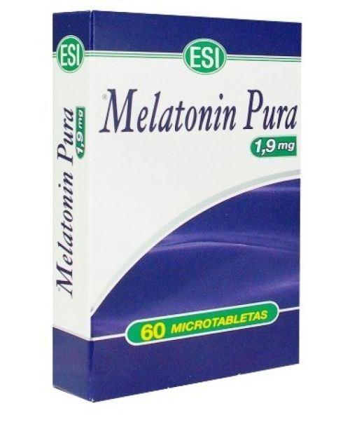 Melatonin Pura 1,9 mg - Ayuda a conciliar el sueño gracias a la melatonina. También es útil en casos de desfase horario (jet lag), gente que trabaja con horarios cambiantes (corre-turnos)...