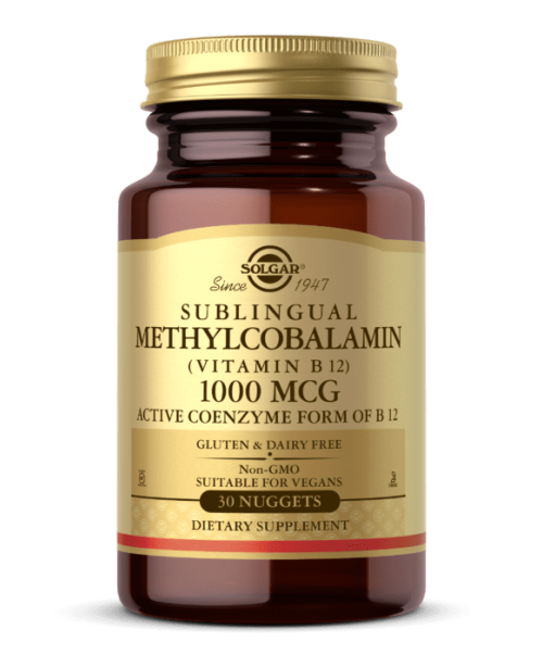Metilcobalamina Vitamina B12 1000 mcg - Ayuda al correcto funcionamiento de todas las células del cuerpo especialmente las células de la médula ósea, la formación de los glóbulos rojos. 