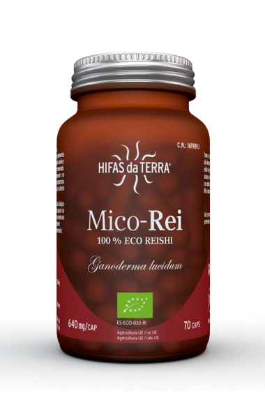 Bote de 70 cápsulas de Mico-Rei de Hifas da Terra