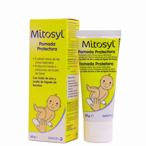  - Es para el cuidado diario de las zonas delicadas y indicada para el alivio local sintomático de las lesiones de la piel producidas por irritaciones, grietas, rozaduras, quemaduras leves y escoceduras. Pomada, en envase de 65 g.