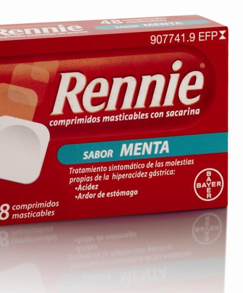 Rennie menta - Son unos comprimidos a base de bicarbonato para calmar el ardor, la acidez y las digestiones pesadas.
