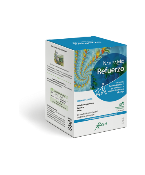 Natura Mix Advanced Refuerzo - Contribuye a la reducción del cansancio y la fatiga. Aporta energia gracias a la jalea real, acerola (vitamina C) y zumos de frutas antioxidantes. 
