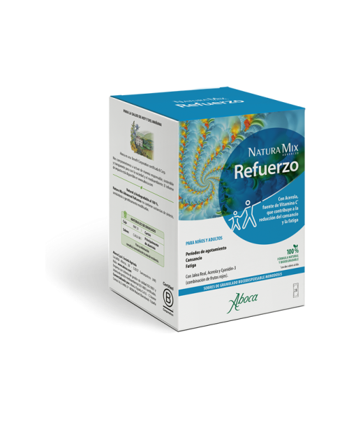 Natura Mix Advanced Refuerzo - Contribuye a la reducción del cansancio y la fatiga. Aporta energia gracias a la jalea real, acerola (vitamina C) y zumos de frutas antioxidantes. <br>