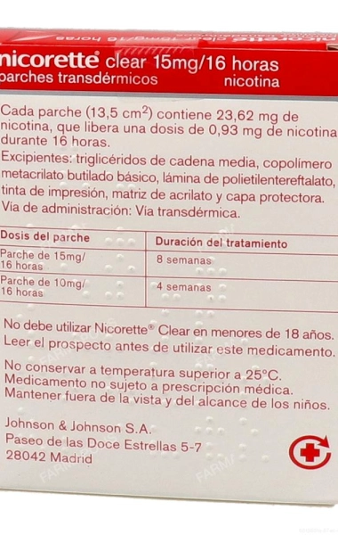 Nicorette Clear (15mg/16h)