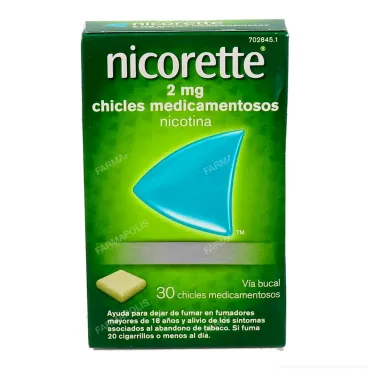  - Son unos chicles para ayudar a dejar de fumar. Contienen nicotina con lo que ayudan a calmar las ganas de fumar aportando la nicotina que no inhalamos del tabaco.