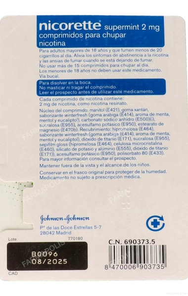 Nicorette (2 mg) supermint